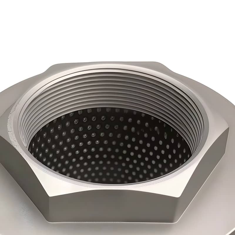Stainless steel folded mesh filter element